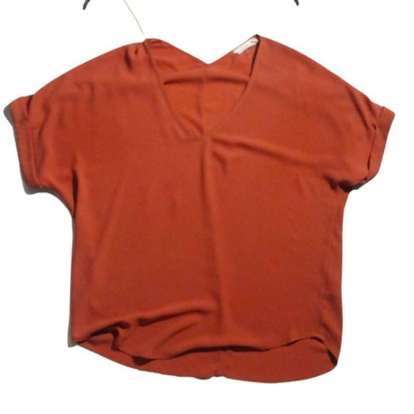 V-Neck High Low Oversized Blouse NEW Mauve Sophisticated Top by Lush NWOT - Picture 4 of 10